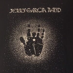 Jerry Garcia Band Short Sleeve. Sz Lg NO Tag. Two sides front and back. Navy Blu